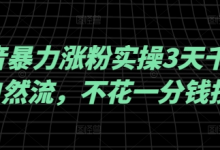 抖音暴力涨粉实操3天千粉,自然流,不花一分钱投流,实操经验分享-蜗牛学社