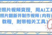 AI老照片视频变现,用AI工具实现老照片翻新并制作视频(内有详细教程,附带相关工具)-蜗牛学社