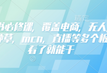 小红书必修课，覆盖电商，无人，获客，种草，mcn，直播等多个板块，看了就能干-蜗牛学社