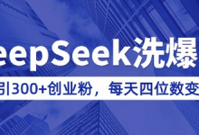 用DeepSeek洗公众号爆文，日引300+创业粉，做知识付费每天四位数变现(附详细实操教程)-蜗牛学社