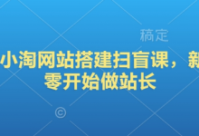 2025小淘网站搭建扫盲课,新手从零开始做站长-蜗牛学社
