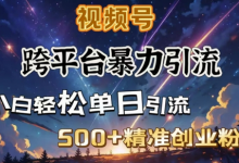 跨平台暴力引流,私域完美闭环,日引500+精准创业粉-蜗牛学社