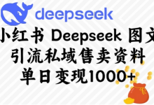 小红书Deepseek图文引流私域售卖资料,单日变现多张-蜗牛学社