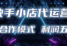 快手小店代运营 限时托管计划 合作模式 利润五五分成-蜗牛学社