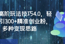 闲鱼高阶玩法技巧4.0,轻松日引300+精准创业粉,多种变现思路-蜗牛学社
