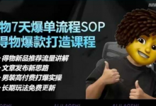 得物电商【合集】得物选品逻辑、细节优化、定价、爆款打造,7天打爆单品SOP,细致教学等-蜗牛学社