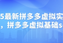2025最新拼多多虚拟实战打法,拼多多虚拟基础sop-蜗牛学社