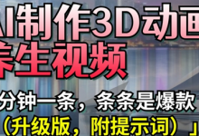 AI制作3D动画养生视频,三分钟一条,条条是爆款(升级版,附提示词)-蜗牛学社