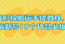 抖音影视搬运手搓教程,搬运新号10个作品必爆-蜗牛学社
