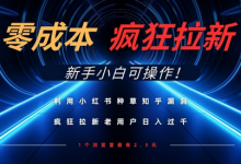 利用小红书种草知乎漏洞,零成本疯狂拉新日入数张,新手小白可操作-蜗牛学社
