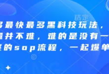 拼多多最快最多黑科技玩法,拼多多起量并不难,难的是没有一套完整的sop流程,一起爆单!-蜗牛学社