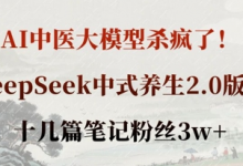 AI中医大模型杀疯了!DeepSeek中式养生2.0版本,十几篇笔记粉丝3w+-蜗牛学社