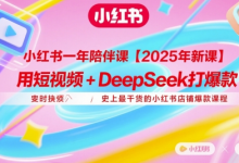 小红书一年陪伴课【2025年新课】,用短视频+deepSeek打爆款,史上最干货的小红书店铺爆款课程-蜗牛学社