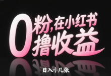 0粉在小红书撸收益,日入几张-蜗牛学社