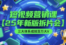 短视频营销课【25年新版拆片会】三大体系成就百万大V，包含正课、拆片会、手把手教学直播课等-蜗牛学社