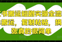 小红书搬运短剧实操全流程,简单搬运,复制粘贴,搞个几张真的很简单-蜗牛学社