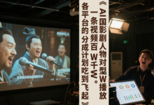 AI三国影视剧人物对口型唱歌玩法,一条视频百W千W播放,各平台的分成计划吃到飞起-蜗牛学社