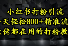 小红书打粉引流,一天轻松500+精准流量,大佬都在用的打粉教程-蜗牛学社