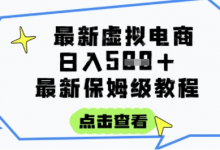 日入3张+的虚拟电商项目,保姆级教程,全网最详细,操作简单,每天一个小时,实现被动收入-蜗牛学社