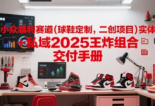小众暴利赛道(球鞋定制,二创项目)实体+私域2025王炸组合 交付手册-蜗牛学社