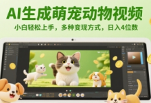 AI生成萌宠动物视频,小白轻松上手,多种变现方式,日入4位数-蜗牛学社