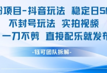 男粉项目抖音玩法稳定日收5张实拍视频一刀不剪直接配乐就发布不封号玩法-蜗牛学社