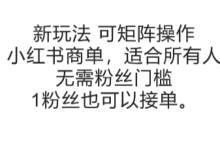 可矩阵操作,小红书商单新玩法,适合所有人,无需粉丝门槛,1粉丝也可以接单-蜗牛学社