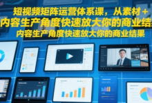 短视频矩阵运营体系课,从素材+内容生产角度快速放大你的商业结果-蜗牛学社