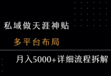 私域做天涯神贴 多平台布局 月入5k+详细流程拆解-蜗牛学社