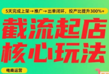淘宝截流快速起店玩法,掌握暴力快速起店的流程,5天完成上架-推广-出单闭环-蜗牛学社