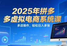 2025年拼多多虚拟电商系统课,多店操作,轻松日入多张-蜗牛学社