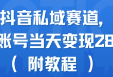 蓝海抖音私域赛道,实操单账号当天变现288+(附教程)-蜗牛学社
