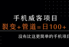 手机威客裂变+管道收益 每天被动收益至少100+-蜗牛学社