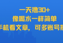 一天撸30+,像喝水一样简单,手机看文章,可多账号操作-蜗牛学社