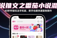 小说推文之番茄小说混剪40秒炸裂玩法手机版,新手也能快速复制操作-蜗牛学社