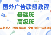 国外广告联盟教程,基础班和高级班,从新手入门到高阶玩家,全套内容一站式搞定-蜗牛学社