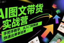 AI图文带货实战营,手把手教学,从入门到精通,快速出单拿结果-蜗牛学社
