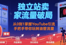 独立站卖家流量破局:从0到1掌握YouTube引流,手把手带你玩转油管流量-蜗牛学社