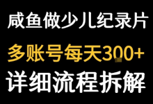 闲鱼卖纪录片1单3块钱  1天几十单-蜗牛学社