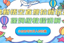 最新悟空直搜拉新玩法，保姆级教程讲解，小白也可以日入四位数-蜗牛学社