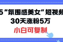 不露脸也能火！2025“氛围感美女”短视频玩法，30天涨粉5W小白可复制-蜗牛学社