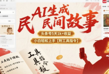 AI生成民间故事,头条号5天1k+,小白轻松上手【附工具指令】-蜗牛学社
