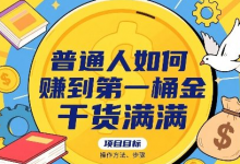 普通人如何賺到第一桶金,干货满满,操作方法及步骤-蜗牛学社