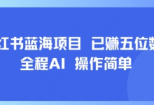 小红书蓝海项目，全程AI，操作简单，已挣五位数-蜗牛学社