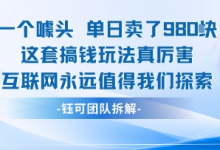 一个噱头单日卖了980米 这套搞钱玩法真厉害 互联网永远值得我们探索-蜗牛学社