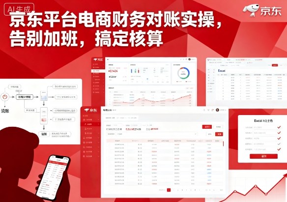 京东平台电商财务对账实操,告别加班,搞定核算-蜗牛学社