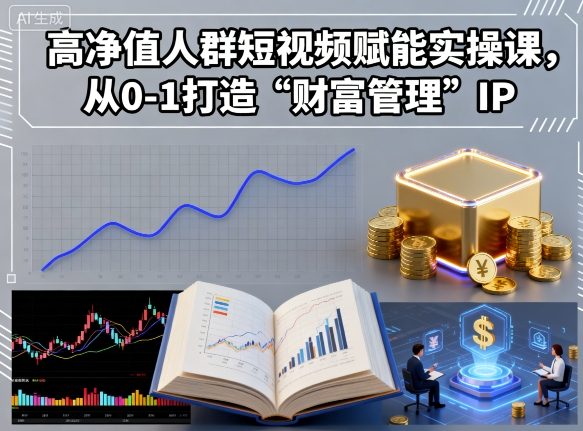 高净值人群短视频赋能实操课,从0-1打造“财富管理”IP-蜗牛学社