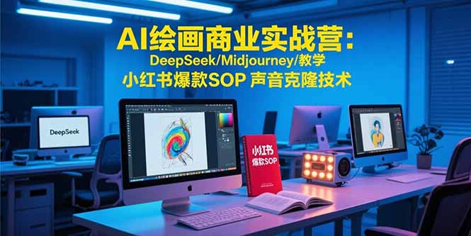 AI绘画商业实战营:DeepSeek/Midjourney/教学 小红书爆款SOP 声音克隆技术-蜗牛学社