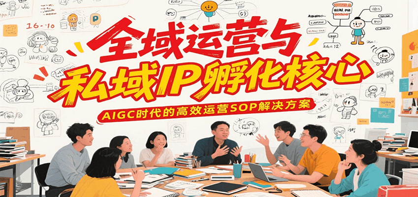 全域运营与私域IP孵化核心，AIGC时代的高效运营SOP解决方案-蜗牛学社