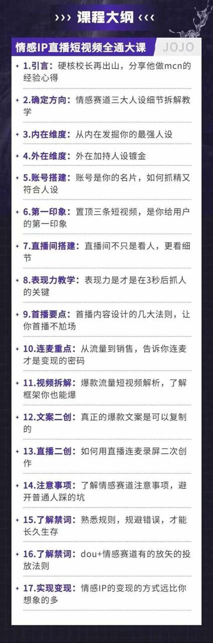 情感直播IP短视频全通大课，普通人的IP之路从情感赛道开始(18节